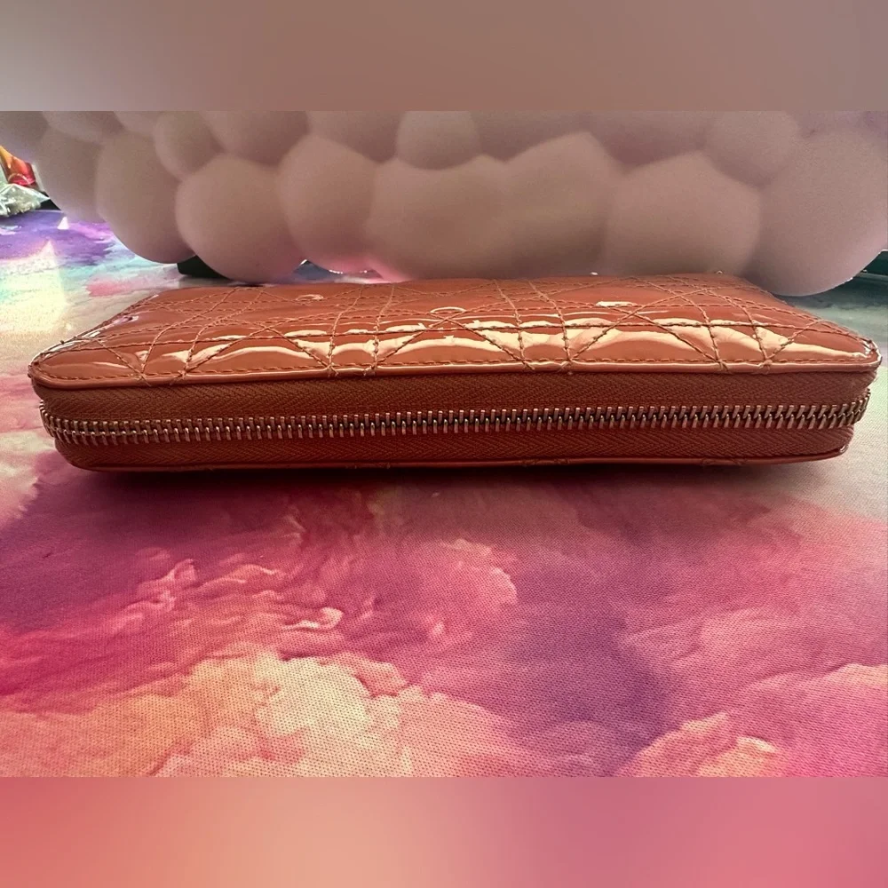 Dior Cannage Wallet (EUC; Pink)